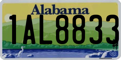 AL license plate 1AL8833
