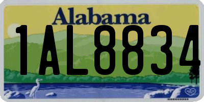 AL license plate 1AL8834