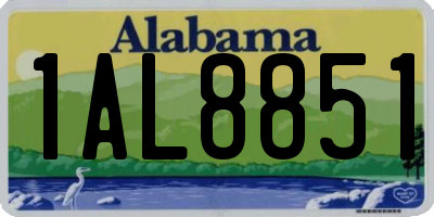 AL license plate 1AL8851