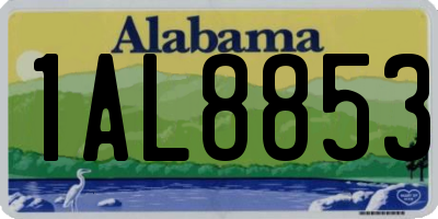 AL license plate 1AL8853