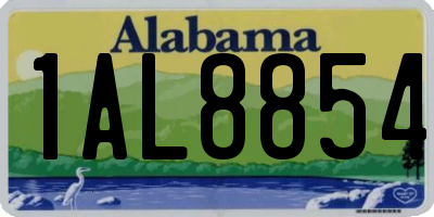 AL license plate 1AL8854