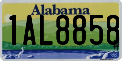 AL license plate 1AL8858