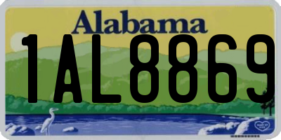AL license plate 1AL8869