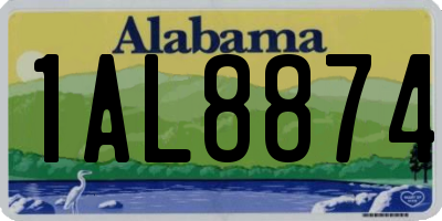 AL license plate 1AL8874