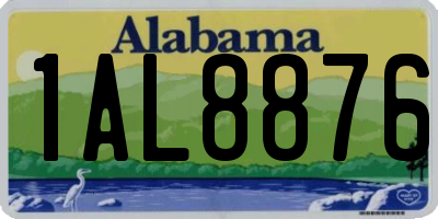 AL license plate 1AL8876