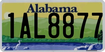 AL license plate 1AL8877