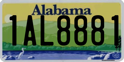 AL license plate 1AL8881