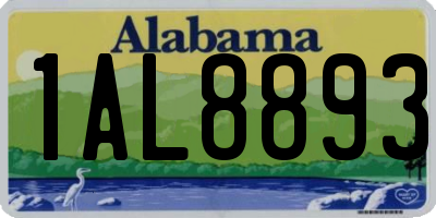 AL license plate 1AL8893