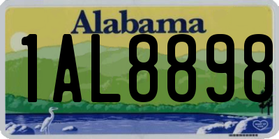 AL license plate 1AL8898