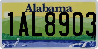 AL license plate 1AL8903