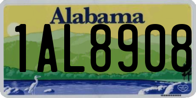 AL license plate 1AL8908