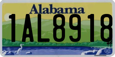 AL license plate 1AL8918
