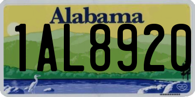 AL license plate 1AL8920