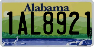 AL license plate 1AL8921