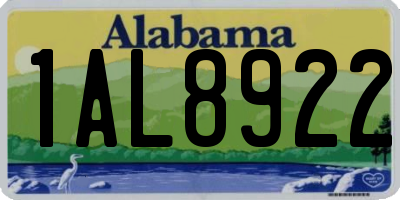 AL license plate 1AL8922