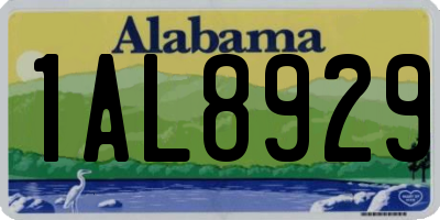 AL license plate 1AL8929