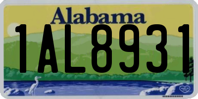 AL license plate 1AL8931