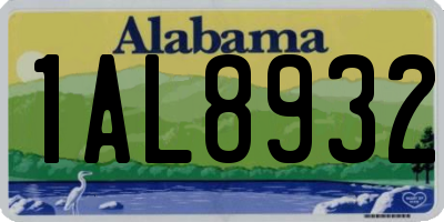 AL license plate 1AL8932