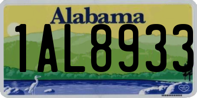 AL license plate 1AL8933