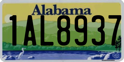 AL license plate 1AL8937
