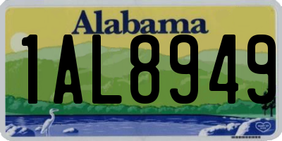 AL license plate 1AL8949