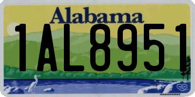 AL license plate 1AL8951