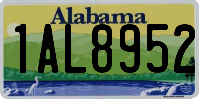 AL license plate 1AL8952