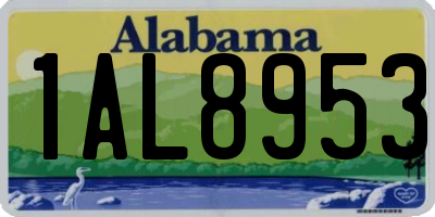 AL license plate 1AL8953