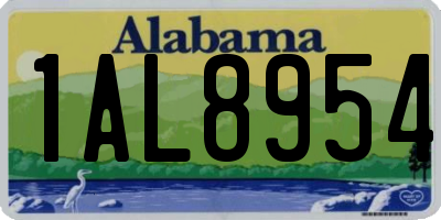 AL license plate 1AL8954