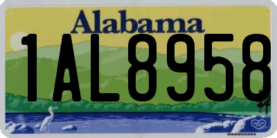 AL license plate 1AL8958