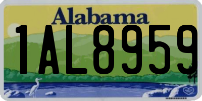 AL license plate 1AL8959