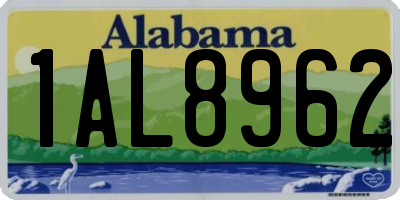 AL license plate 1AL8962