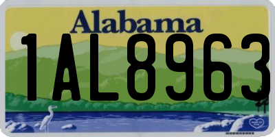 AL license plate 1AL8963