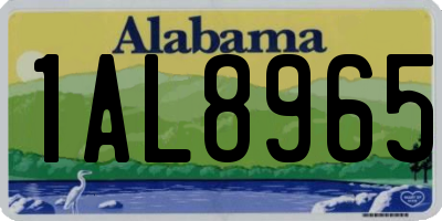 AL license plate 1AL8965