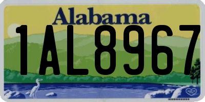 AL license plate 1AL8967