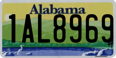 AL license plate 1AL8969