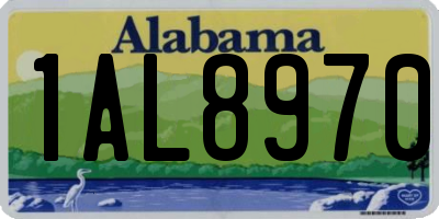 AL license plate 1AL8970