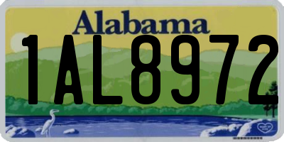 AL license plate 1AL8972