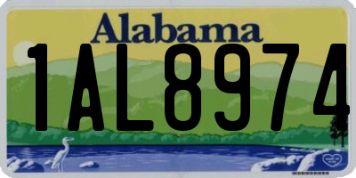 AL license plate 1AL8974