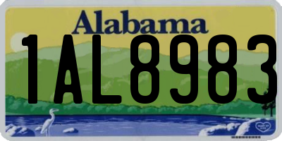 AL license plate 1AL8983