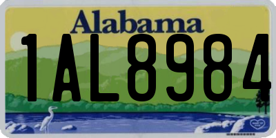 AL license plate 1AL8984