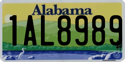 AL license plate 1AL8989