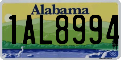AL license plate 1AL8994
