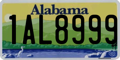AL license plate 1AL8999