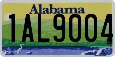 AL license plate 1AL9004