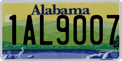 AL license plate 1AL9007