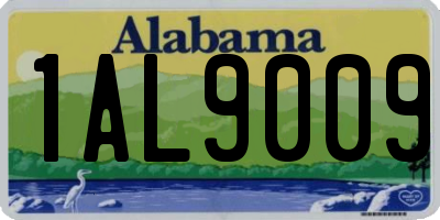 AL license plate 1AL9009