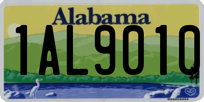 AL license plate 1AL9010