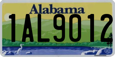 AL license plate 1AL9012