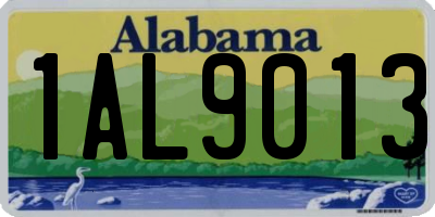 AL license plate 1AL9013